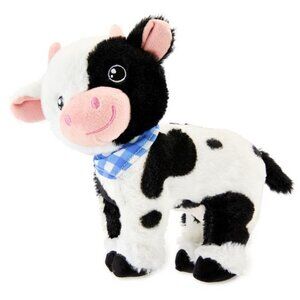 Plush Cow Dog Toy Chew Level 3 Recycle stuffing.